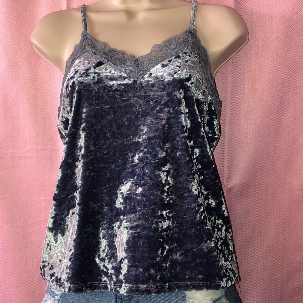 Blue lace top